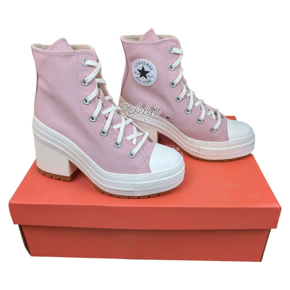 Converse Chuck 70 De Luxe Heel Static Pink Platform Sneaker Boot Womens 7.5 - Picture 5 of 10